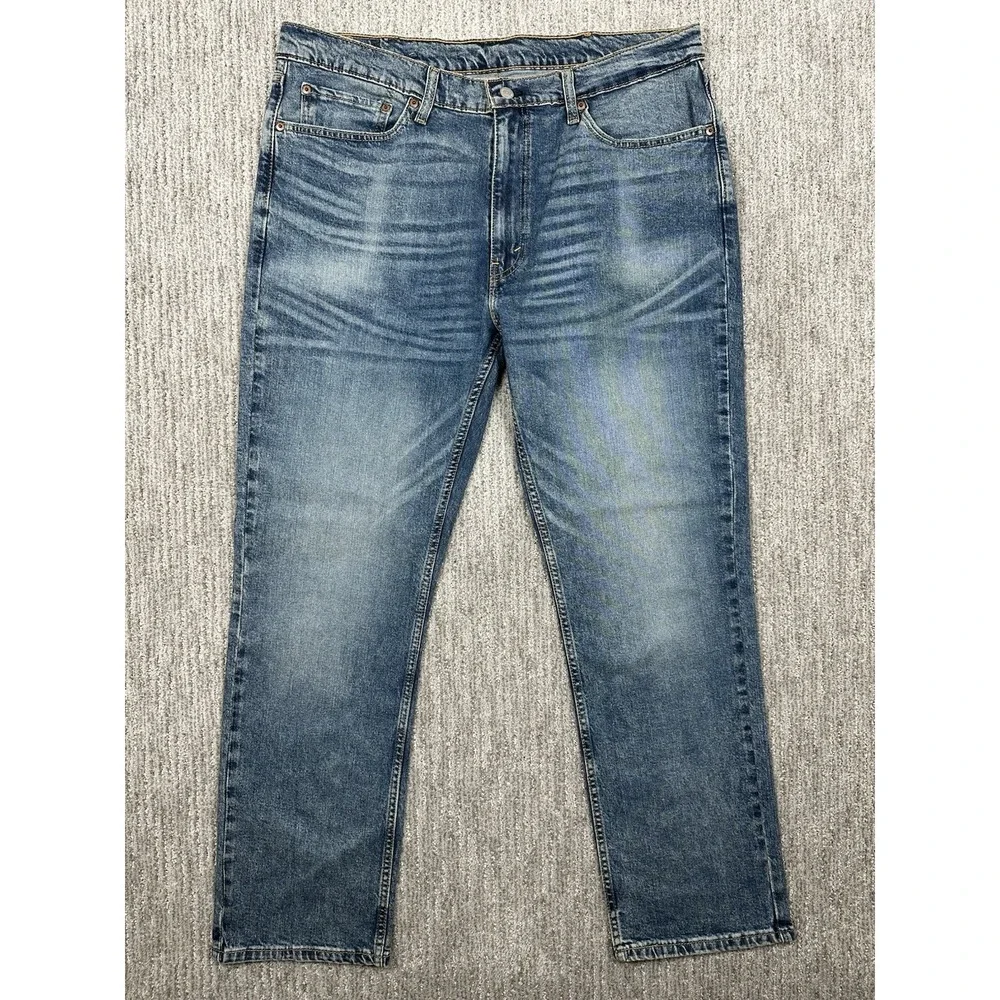 Levis 514 Jeans Mens 38x32 Blue Denim Straight Fit Logo Casual Pockets